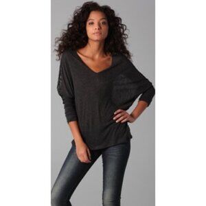 Blue Life V Neck Top w/ Lace Back Size S